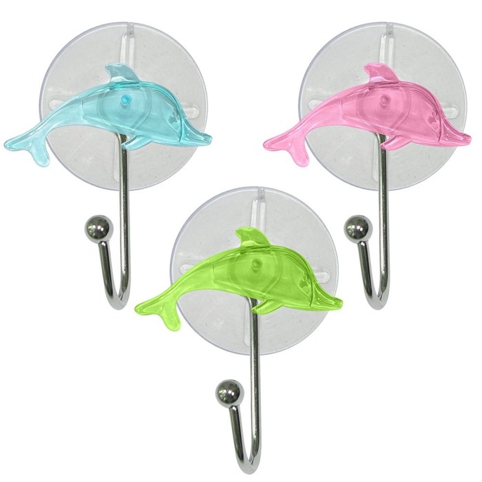 

Крючок «Дельфин», на присоске, МИКС