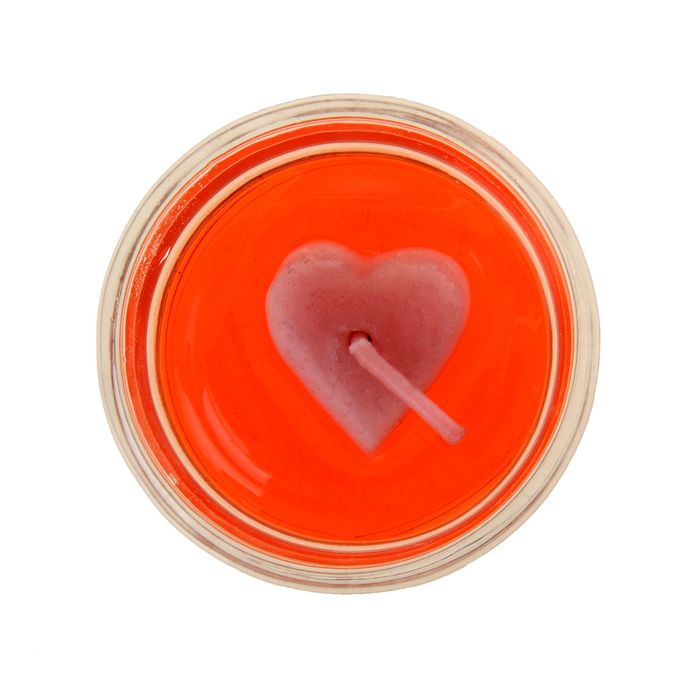 Свеча восковая+гелевая (набор 3 шт) "Яркие чувства", цвет красный