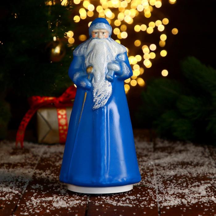 Дед Мороз пластик 25х10,5 см, синий