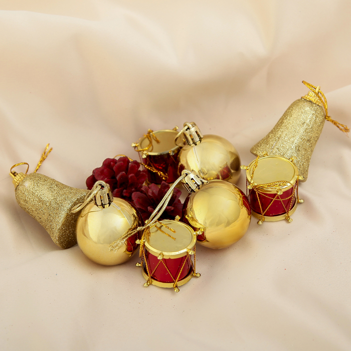 Ёлочные игрушки "Барабаны и шишки" (набор 11 шт.)