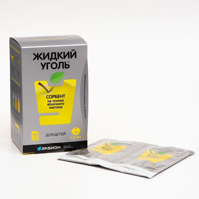 

Комплекс с пектином Жидкий уголь для детей, 10 саше