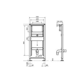 

Инсталляция OLI Urinal 618547, для писсуара, крепления