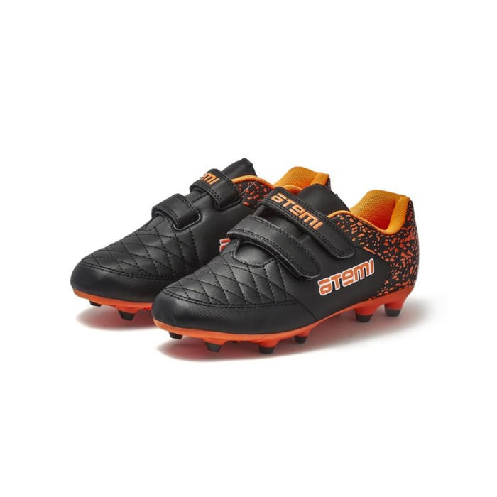 фото Бутсы футбольные atemi sd150 msr, синтетическая кожа, черный, оранжевый, размер 28