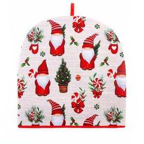 

Новогодняя грелка на чайник Этель "Santa Claus" 28х28см, 100%хл, репс 210 г/м2