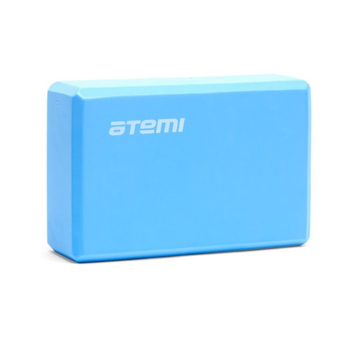 Блок для йоги Atemi AYB01BE, 225х145х75, цвет голубой