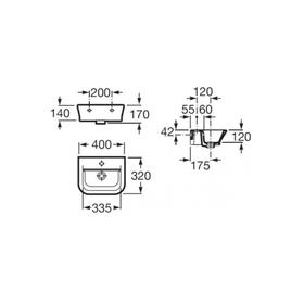 

Раковина Rosa The Gap 40 327478000, 400 х 320 мм, подвесная, белый