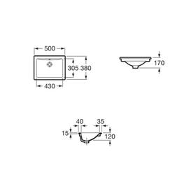 

Раковина Rosa Diverta 50 327114000, 500х380мм, мебельная, без отверстия под смеситель, белый 74847