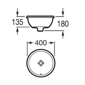 

Раковина Rosa Foro 40 327872000, 400х400мм, мебельная, без отверстия под смеситель, белый