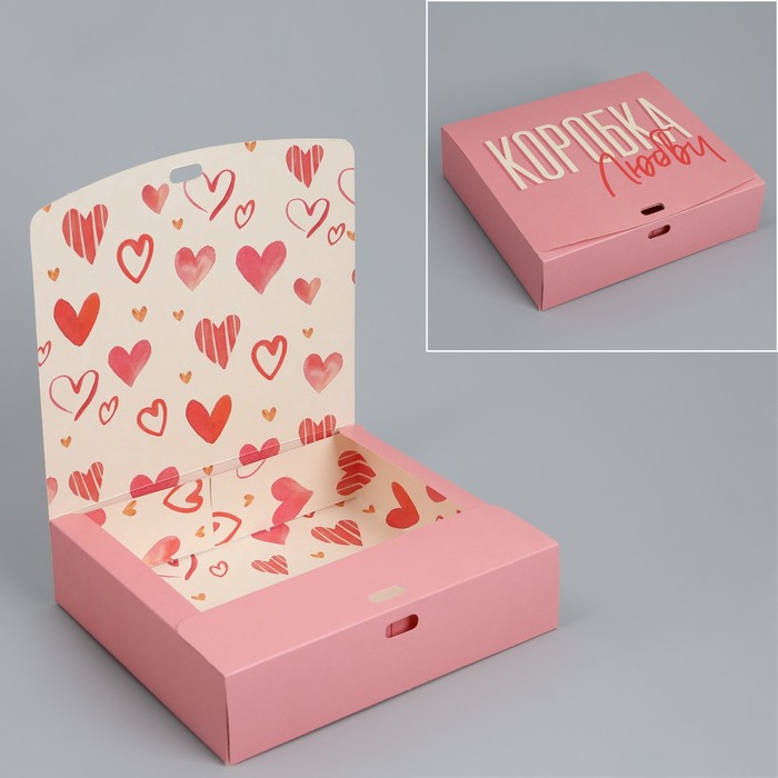 Коробка подарочная складная двухсторонняя, упаковка, «Коробка», 20 х 18 х 5 см коробка складная бежевая 20 х 18 х 5 см дарите счастье