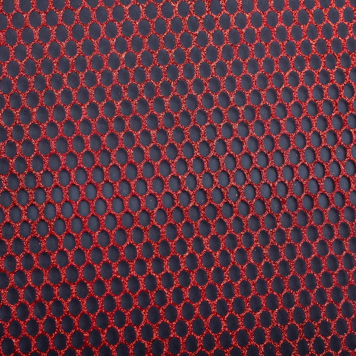 Сетка крупная "Россыпь блесток", цвет красный, 48 см х 4,5 м