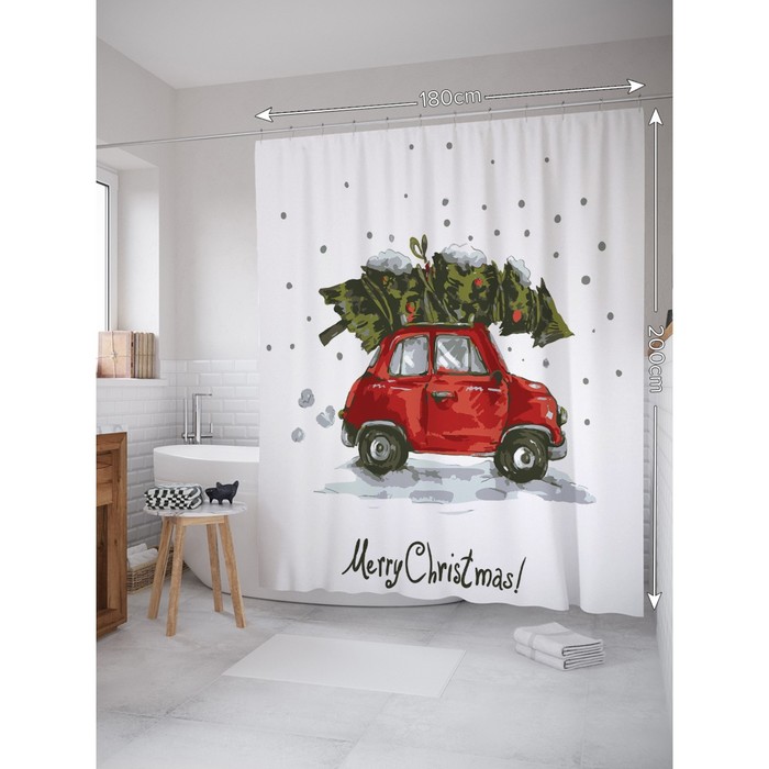 

Фотоштора в ванную JoyArty, 180х200 см, полиэстер
