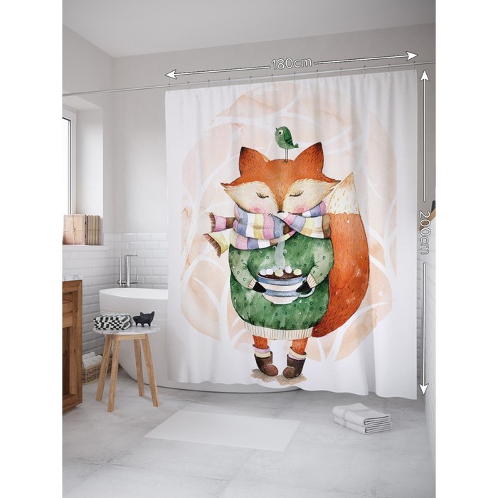 

Фотоштора в ванную JoyArty, 180х200 см, полиэстер