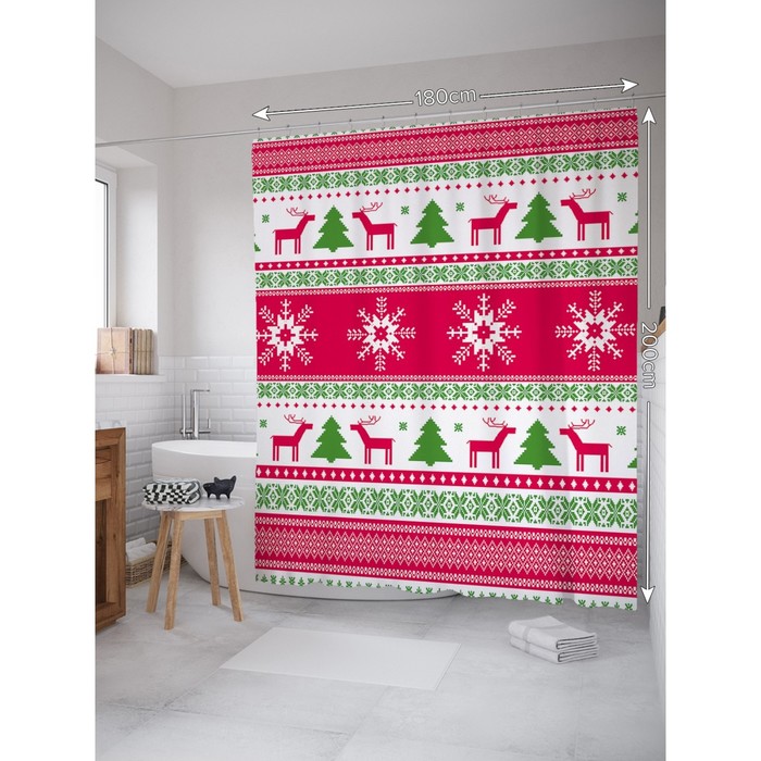 

Фотоштора в ванную JoyArty, 180х200 см, полиэстер