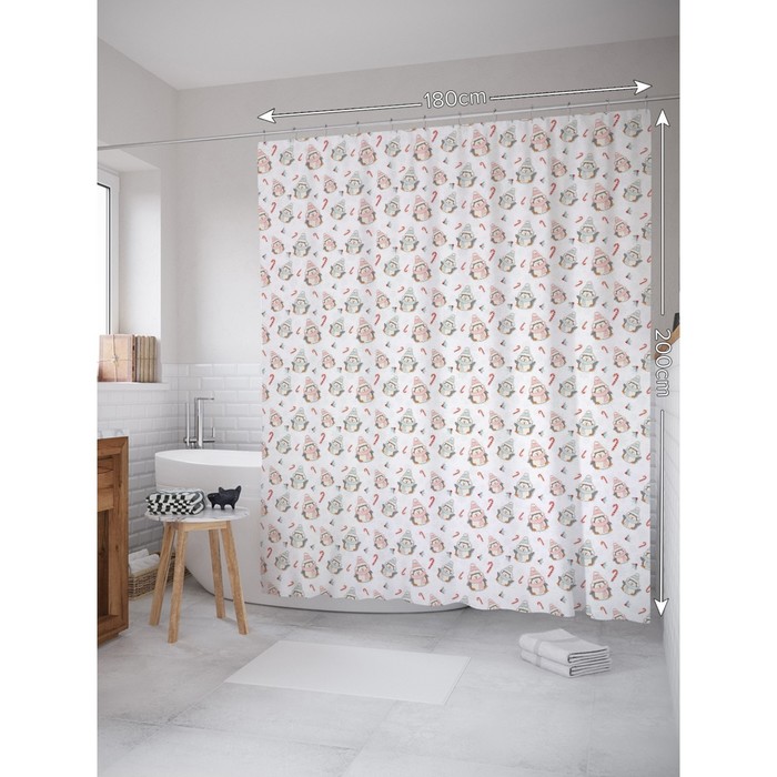 

Фотоштора в ванную JoyArty, 180х200 см, полиэстер