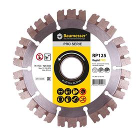 

Круг алмазный отрезной Baumesser Rapid PRO, сегментный, по бетону, сухой рез, 125 x 22 мм