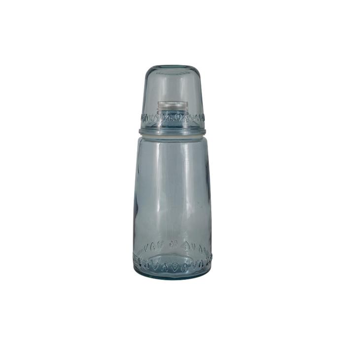 фото Бутылка для воды 1 л со стаканом 0.22 л natural water, голубые san miguel