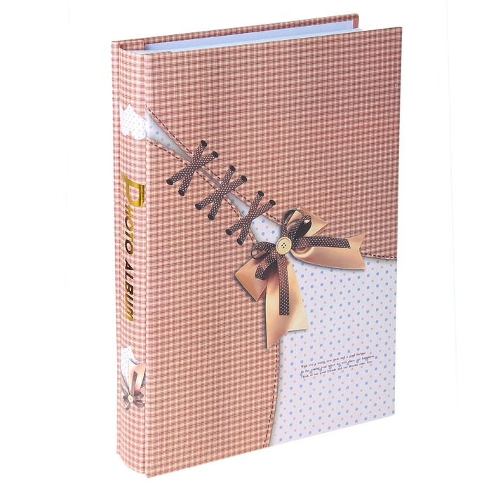 Фотоальбом "Бантик-бабочка" на 300 фото 10х15 см в коробке, микс