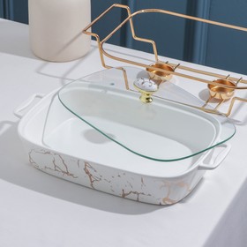

Мармит «Марбл», 1,35 л, 33,5×18×8,5 см, форма прямоугольная, цвет белый