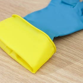 Перчатки латексные хозяйственные Komfi, размер M, цвет синий, жёлтый от Сима-ленд