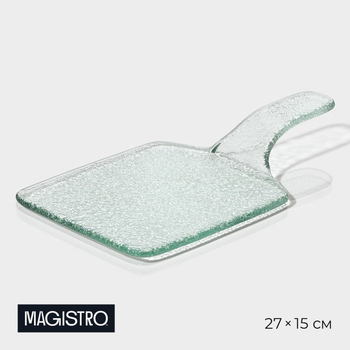 Блюдо стеклянное сервировочное Magistro «Авис», 27×15×3,5 см блюдо сервировочное завтрак у короля 27 5 см