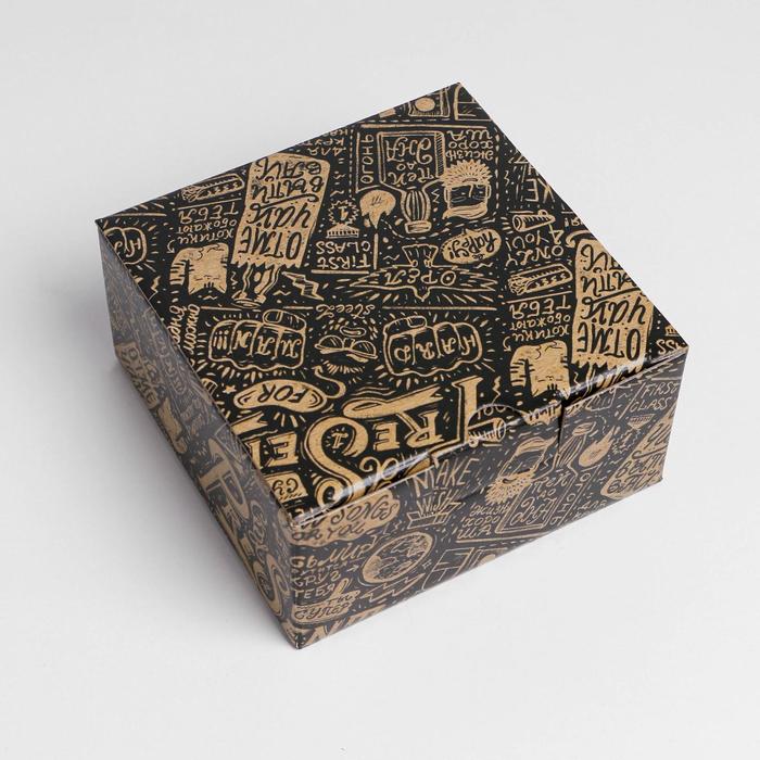 Коробка‒пенал, упаковка подарочная, «Present», 15 х 15 х 7 см