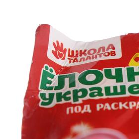 

Елочное украшение под раскраску "Елочка" размер 10*12*0,5 см 4 шт, краски 6 цв по 2мл, кисть