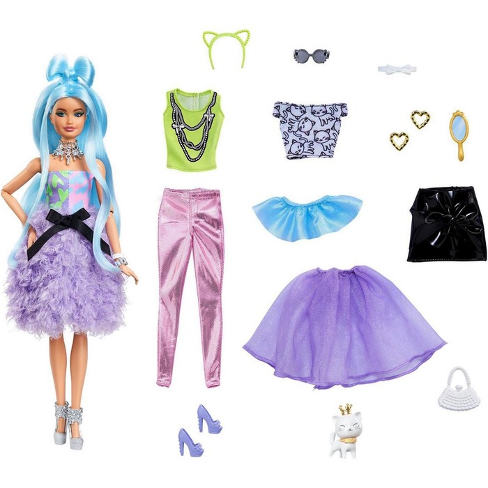 Кукла Barbie «Экстра со светло-голубыми волосами», с питомцем и аксессуарами