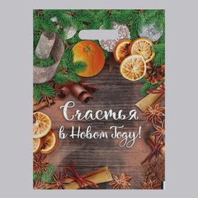 

Набор пакетов "Счастья в Новом Году", с вырубной ручкой по 20 шт, 30х40 см, 50 мкм