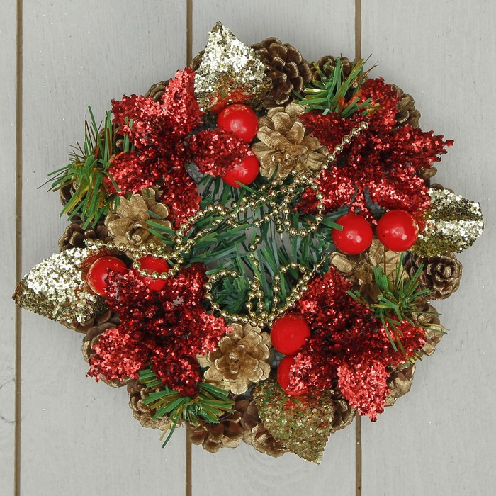 Венок рождественский "Зимний декор"