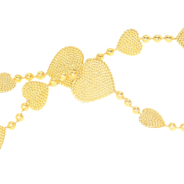 Бусы на ёлку "Переплетение" сердечки, микс