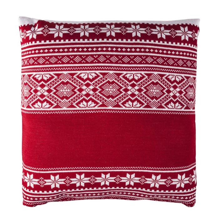 Подушка «Скандик», размер 35х35х15 см, цвет красный