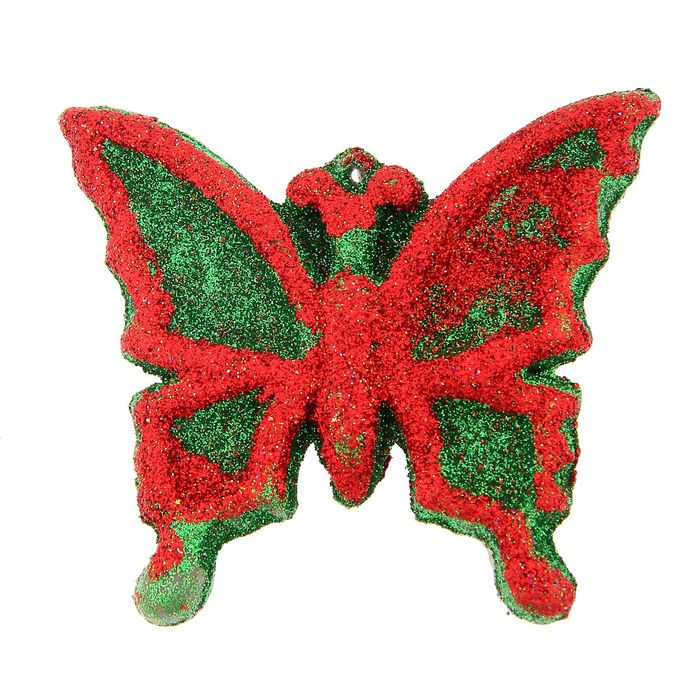 Ёлочные игрушки "Бабочки" (набор 4 шт.) микс