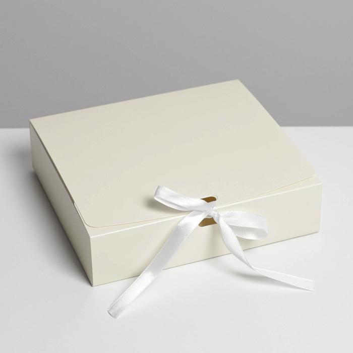 Коробка подарочная складная, упаковка, «Бежевая», 20 х 18 х 5 см коробка подарочная складная упаковка изумрудная 20 х 18 х 5 см
