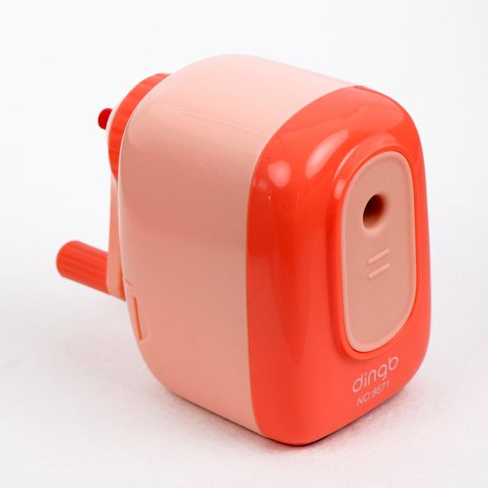 фото Точилка механическая с контейнером "классика", оранжевая