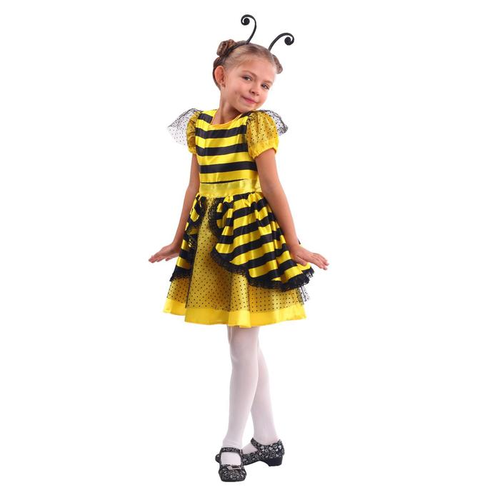 фото Костюм "пчелка", платье, ободок, размер 104-52 пуговка