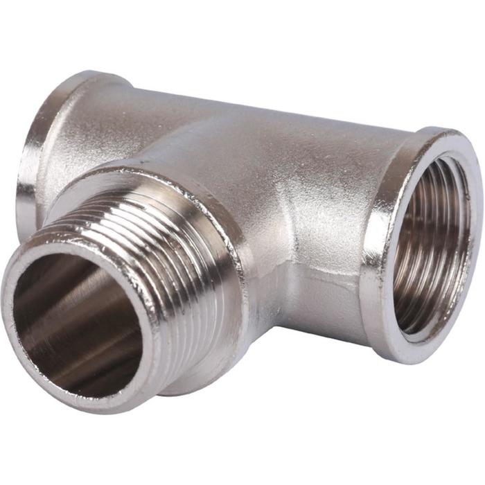 

Тройник STOUT SFT-0065-343434, 3/4"x3/4"x3/4", внутренняя/наружн/внутренняя, никел. латунь