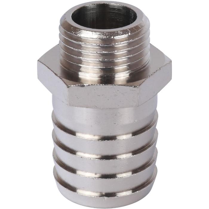 

Штуцер STOUT SFT-0067-001225, 1/2" x 25 мм, наружная резьба, никелированная латунь