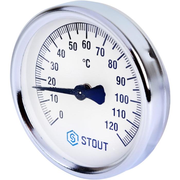 Термометр STOUT SIM-0004-800015, биметаллический, накладной с пружиной, DN 80 мм