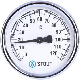 

Термометр STOUT SIM-0004-800015, биметаллический, накладной с пружиной, DN 80 мм