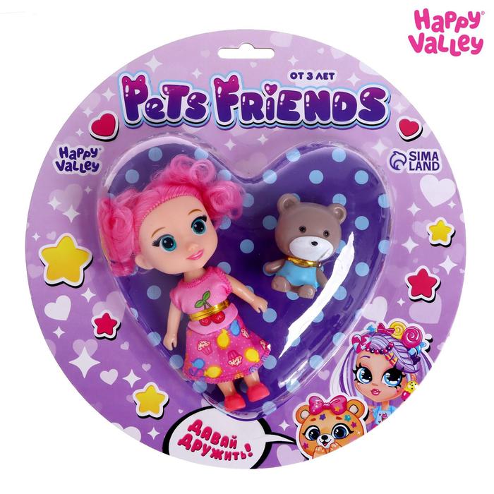 

Куколка с питомцем Pets Friends, мишка