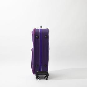 

Чемодан большой 28", отдел на молнии, наружный карман, 4 колеса, цвет сиреневый