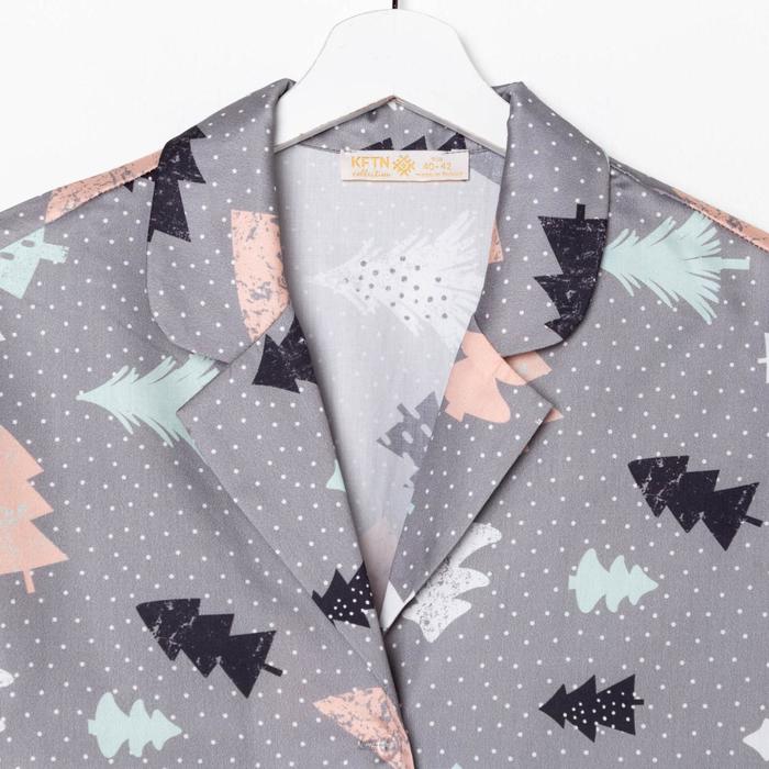 фото Пижама (рубашка, шорты) женская kaftan "елки", размер 48-50