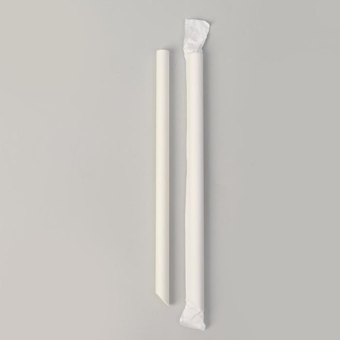 Трубочки для коктейля, D 1,2 см, бумажные, в индивидуальной упаковке