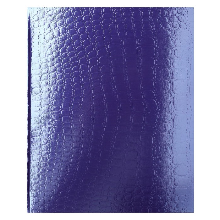 

Тетрадь 48 листов, в клетку, Croco, бумвинил metallic, тиснение, блок офсет, цвет фиолетовый