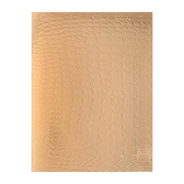 

Тетрадь 96 листов в клетку Croco, бумвинил metallic, тиснение, блок офсет, золото