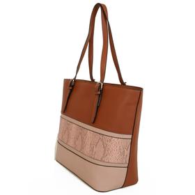 

137869 Сумка шопер Tiffany, отдел на молнии, цвет коричневый 45х31х16 см