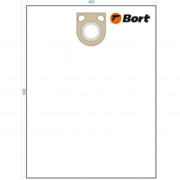 Комплект мешков пылесборных для пылесоса Bort BB-01U, 450х600 мм, 36 л, вертикальный, 5 шт фото