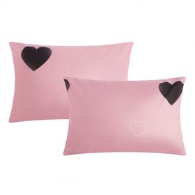 Комплект наволочек 'Этель' Pink heart 50х70 см - 2 шт, 100% хлопок, поплин Ош