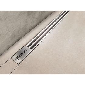 

Трап BERGES SUPER Slim 1000, d=50 мм, 1000 x 24 мм, линейный, боковой выпуск, матовый хром