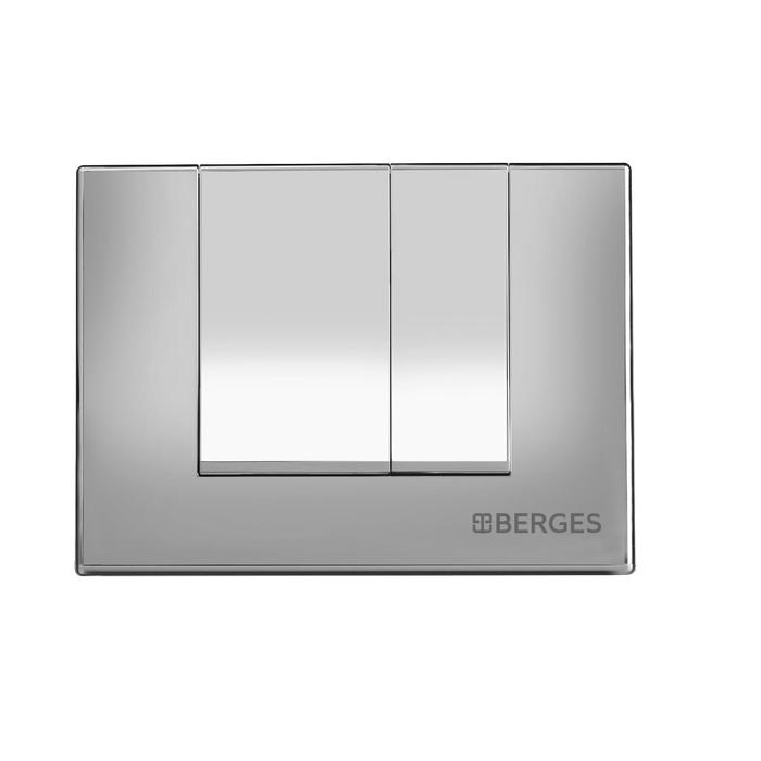 Кнопка управления BERGES NOVUM S3, для скрытых систем инсталляции, глянец/хром кнопка управления berges novum r2 для скрытых систем инсталляции матовый хром